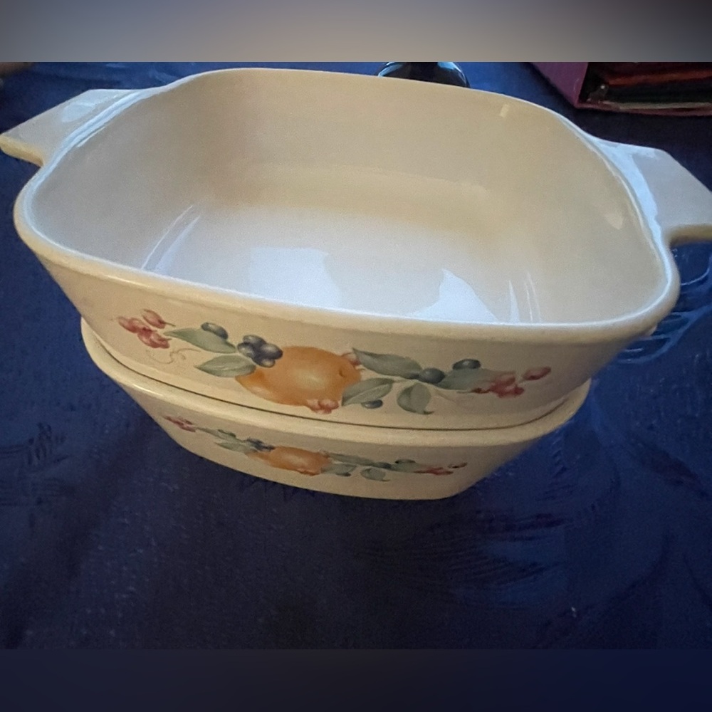 Corningware Set of 2 Abundance Casserole Dishes